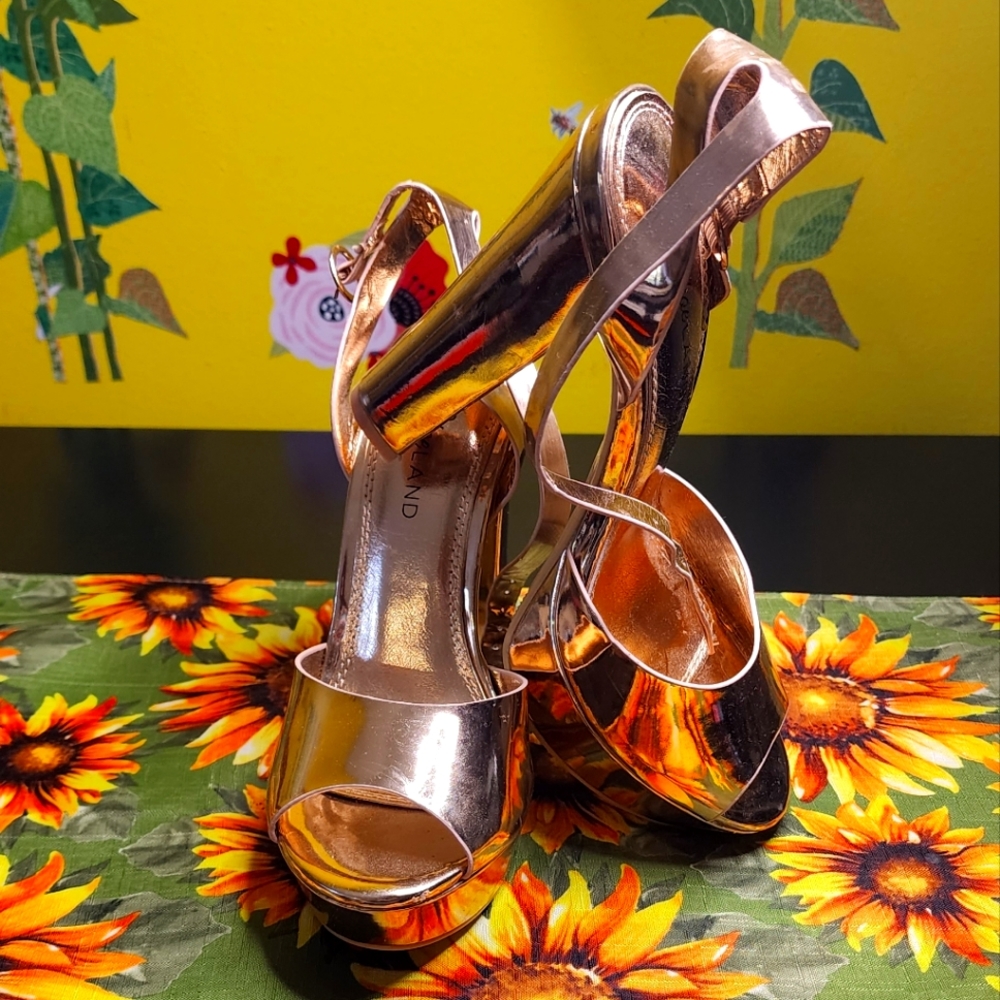 Gold Platform Heels